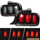 For 2005-2009 Mustang Smoked LED Tube Sequential Signal Tail Lights Brake Lamps
