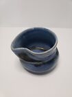 Janet Duff Handmade Studio Pottery '85 Stoneware Ceramic Blue Tones