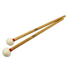 1 Pair of Timpani Mallets Drums Percussion Drumsticks Wood Oak Handle Felt Head