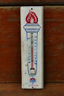 Vintage 1960s Standard STA-CLEAN Metal Thermometer Sign w/ Torch Logo - Working