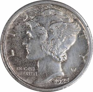 1923-S Mercury Silver Dime Choice AU Uncertified #148