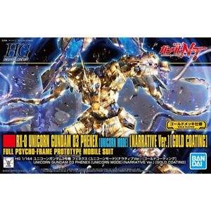 Bandai 2487644 HG #227 Unicorn Gundam 03 Phenex Unicorn Mode (Gold Coating)