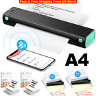 Portable Wireless A4 Bluetooth Thermal Inkless Mobile Printer Phomemo M08F Lot