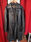 Men's Real Leather Jacket LARGE Long Trenchcoat Full-length Perfect Condition