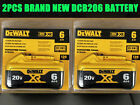 DEWALT DCB206 20V MAX Battery, Premium 6.0Ah, Genuine Brand New-2PACK