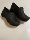 Dansko Black Leather Slide On Comfort Clogs Shoes Women’s Size 39 US 8.5-9