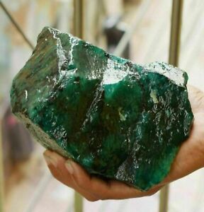 GREEN EMERALD GEMSTONE LARGE NATURAL COLOMBIAN 9000 CT EGL CERTIFIED RAW ROUGH