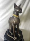 New ListingBIG Bronze Egyptian Bastet Brass Cat statue, 1970s signed by sculptor 24”