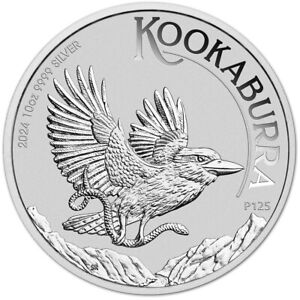 2024 P Australia Silver Kookaburra 10 oz $10 - BU
