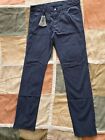 Canali navy regular fit 5 pocket stretch pants 54 (italy) 37 (usa) mens NEW
