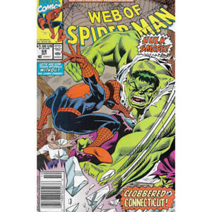Web of Spider-Man (1985 series) #69 Newsstand in VF minus. Marvel comics [y