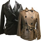 Coach Alexis Leather Trench Coat, Women's Short Belted Lined Jacket 82384 $1198