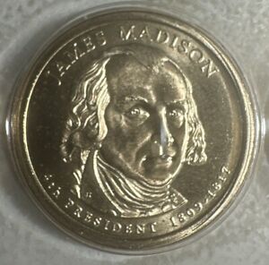 James Madison 2007 BU - Denver mint Golden Dollar Coin - Uncirculated