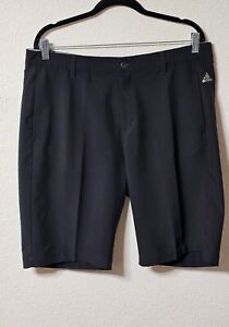 Adidas Golf Shorts Mens 35 Stretch Waist 3 Stripes w Pockets Black
