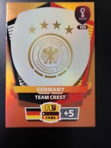2022 Panini Qatar World Cup Adrenalyn Germany TEAM CREST COPPER FOIL card #122