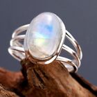 Beautiful Moonstone Gemstone 925 Sterling Silver Valentine Ring For Women C-602