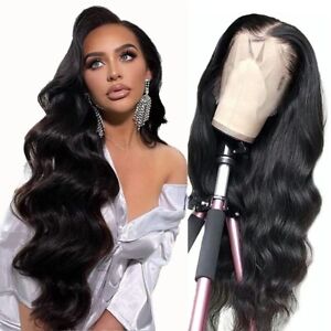 New Listing10A Human Hair Lace Front Wig Body Wave 13*4 Lace Frontal Wigs Remy Hair 24inch