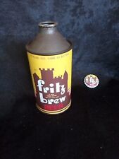 New ListingReplica Repainted FRITZ BREW Cone Top Beer Can Freeport Illinois With Crown Cap