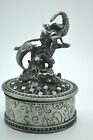 vintage european art style antique silver color 3d mermaid Jewelry box  Decor #2