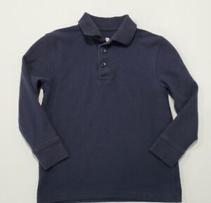 Dennis Uniform Girl Navy School Long Sleeve Polo Shirt Top Youth Small S 7 8