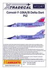 Xtra Decals 1/72 CONVAIR F-106A/B DELTA DART Jet Fighter Part 2