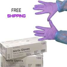 3 PACK-300 Ct. Vinyl/Nitrile Gloves Disposable PURPLE 4Mil General Powder Free