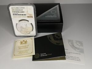 1oz Silver Krugerrand Coin 50th Anniversary NGC Graded Proof PF 69 Ultra Cameo