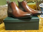 GIFENNSE Hand Made Shoes Chelsea Mens Dark Brown Shoes Size 11.5 DUKE