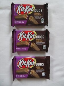 (3) Kit Kat Duos Mocha & Chocolate Candy Bars 1.5 Oz Each KitKat !