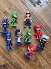 PJ Masks Toy Lot of Action Figures Some Posable Some Bases