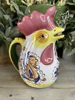 Vintage Boston Warehouse Rooster Pitcher~1994~Hand Painted Ceramic~ Farmhouse