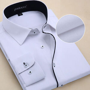 Camisas Mens Dress Shirts Luxury Casual Slim Fit Long Sleeve Multicolor Shirts