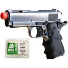 SRV10 300 FPS Metal Green Gas Blowback GBB Airsoft Pistol Handgun Silver 1000 BB