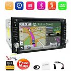 6.2INCH GPS Navi Double 2Din Car Stereo Radio CD DVD Player Bluetooth with Map+