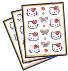 SANRIO Hello Kitty Stickers 3 Sheets! Butterfly and Faces! 2008