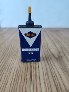 Vintage SUNOCO Household Oiler can gas pump graphic station advertising