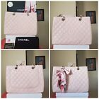 CHANEL Pink Caviar Leather Silver  hw GST Grand Shopping Tote Bag