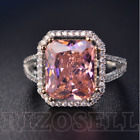 Natural Pink Spinel Gemstone Ring 925 sterling Silver Women's Engagement Jewelry