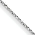10K White Gold .7mm Box Chain Necklace Jewelry 16