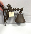 Vine Dinner Bell Cast Iron Wall Mount Antique Roses Style Rustic Finish Scrolls