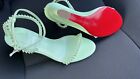 Christian Louboutin Wedge Sandals So Me Spike Shoes Size 37 (US Sz 6.5)