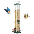 Kingsyard Metal Bird Feeders for Outdoors Hanging Extra Thick Tube Green