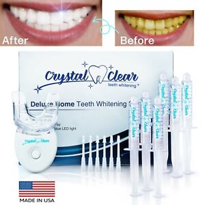 CRYSTAL CLEAR TEETH WHITENING Kit ALL-IN-1. Made in USA. Dentist recommended