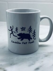 CANADIAN FAST FOOD COFFEE MUG BLACK BEAR CERAMIC