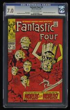 Fantastic Four #75 CGC FN/VF 7.0 Silver Surfer Galactus! Jack Kirby Cover!