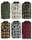 Hooded Flannel Button-Down Men's Shirt NEW Choose Size and Color