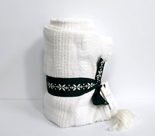 Hearth & Hand with Magnolia Textured Knit Corner Tassels Cotton Throw Blanket