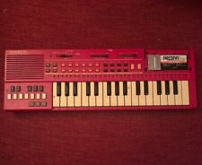 Vintage Casio Keyboard PT-80 Synthesizer Working RARE Red w/ Battery Cover