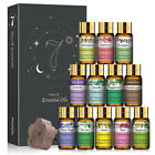 Natural Essential Oil Set Top 12 Gift Set for Diffuser, Massage,Soap Making 5ML