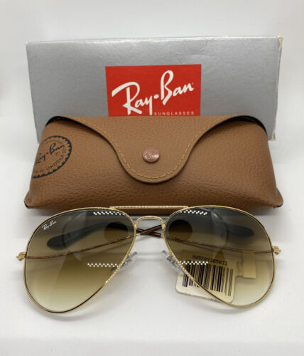 Ray-Ban RB3025 Aviator Large Metal Sunglasses,Gunmetal/Brown,58mm
